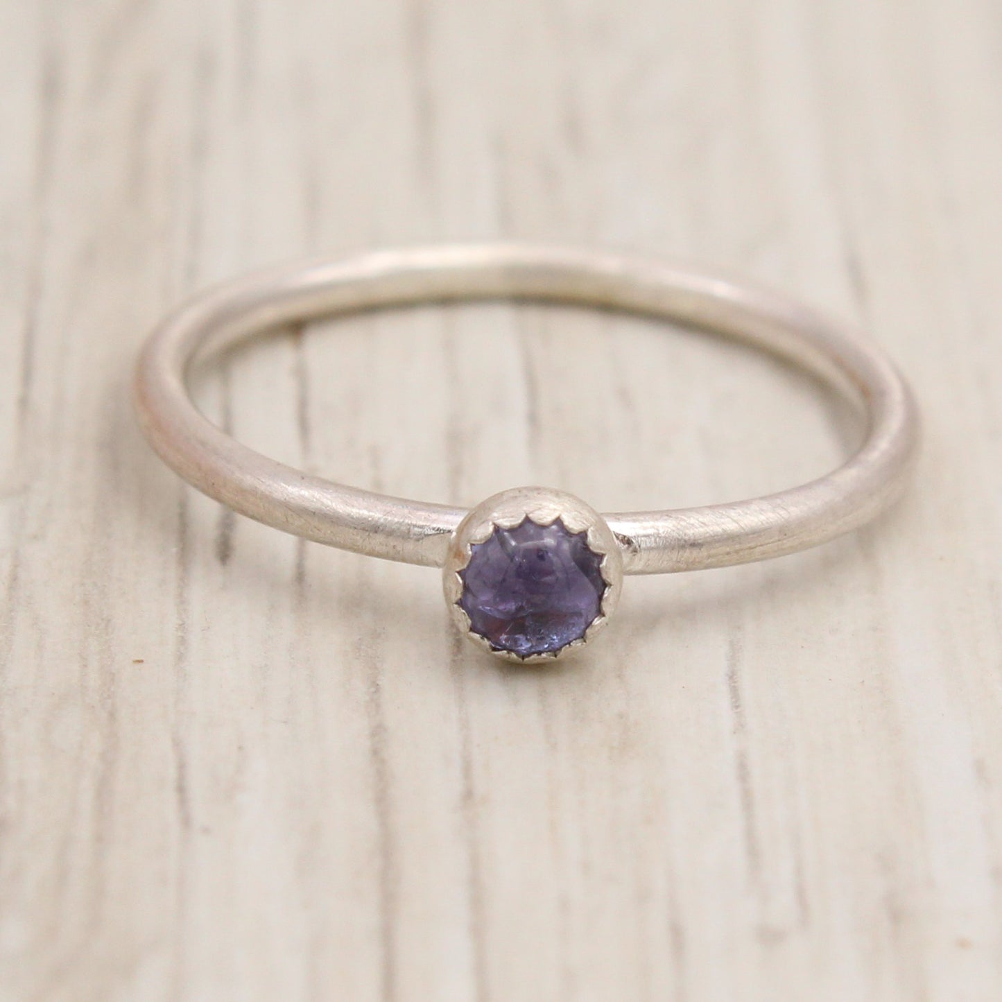 Tanzanite and Silver Ring Size 7 3/4