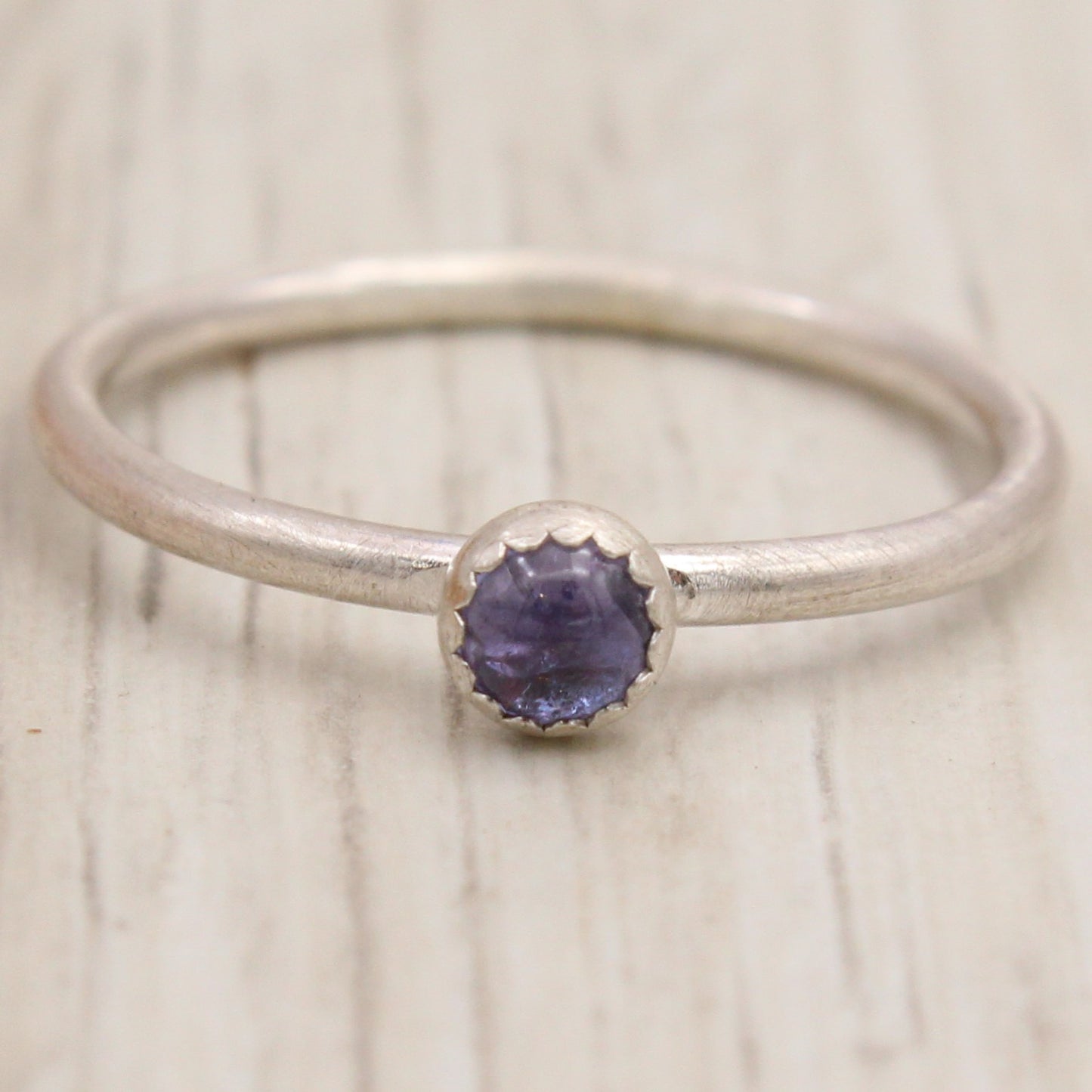 Tanzanite and Silver Ring Size 7 3/4