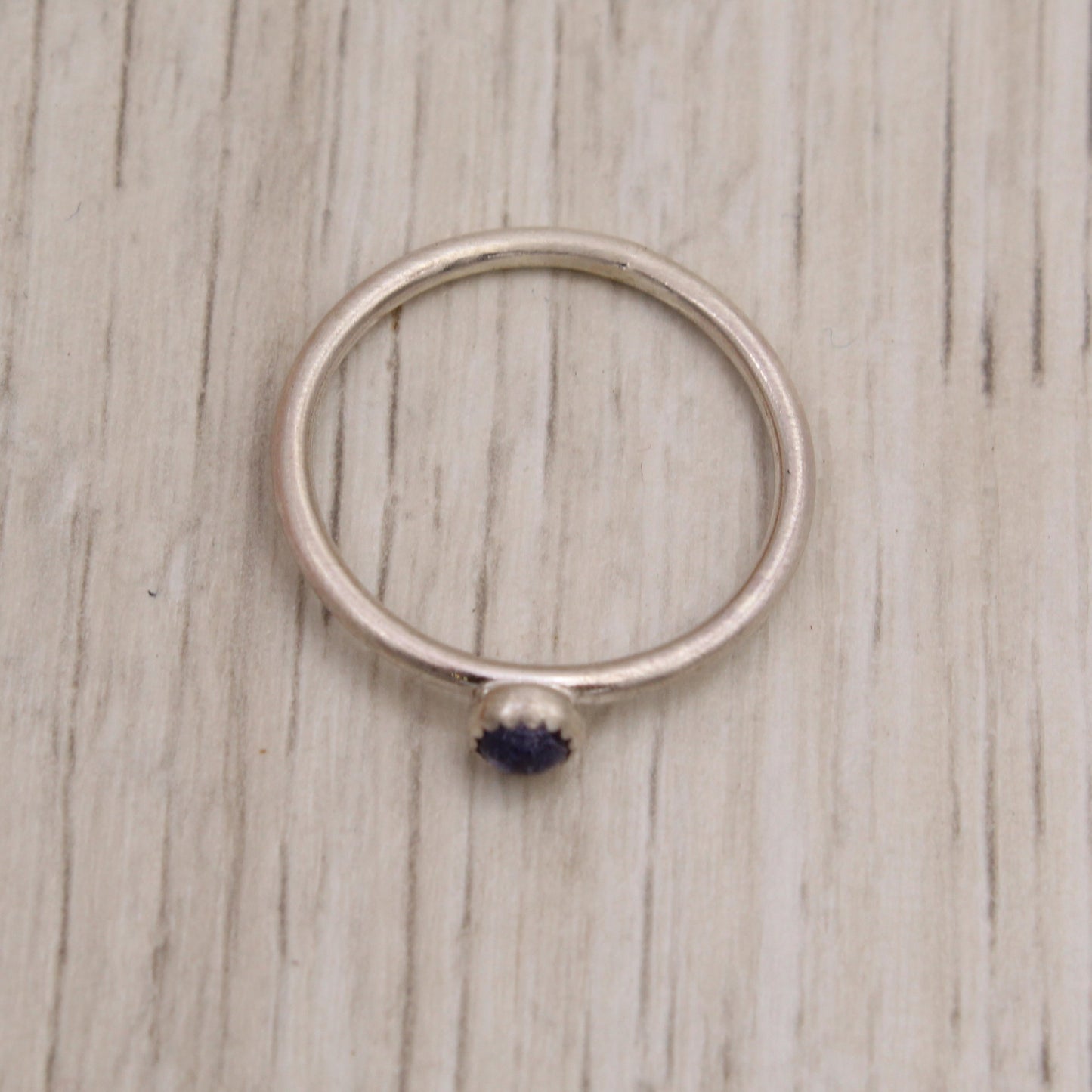 Tanzanite and Silver Ring Size 7 3/4