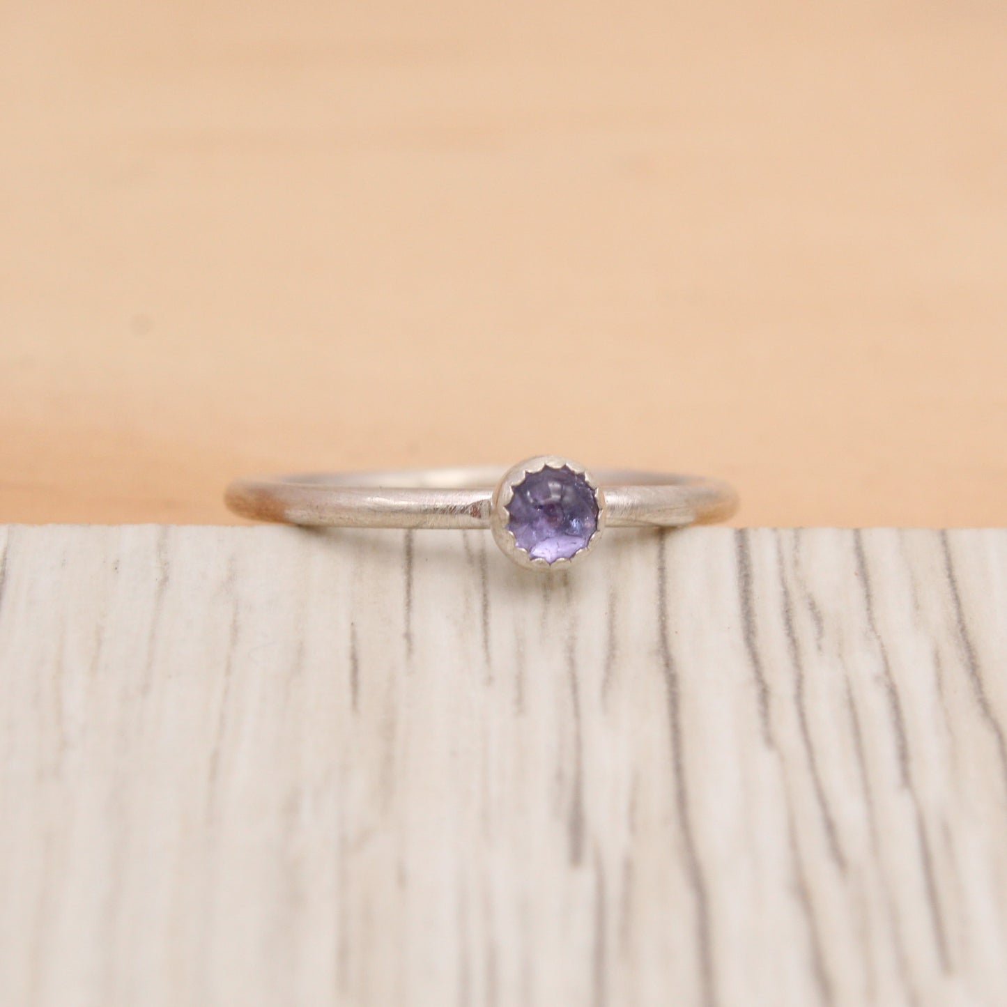 Tanzanite and Silver Ring Size 7 3/4