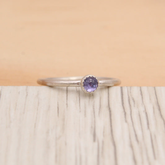 Tanzanite and Silver Ring Size 7 3/4