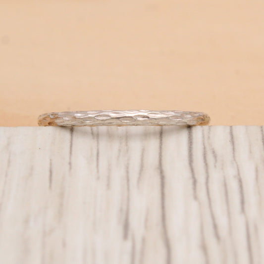 Silver Textured Ring Size 6 1/4