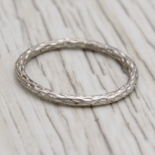 Textured Silver Band Size 6 1/2