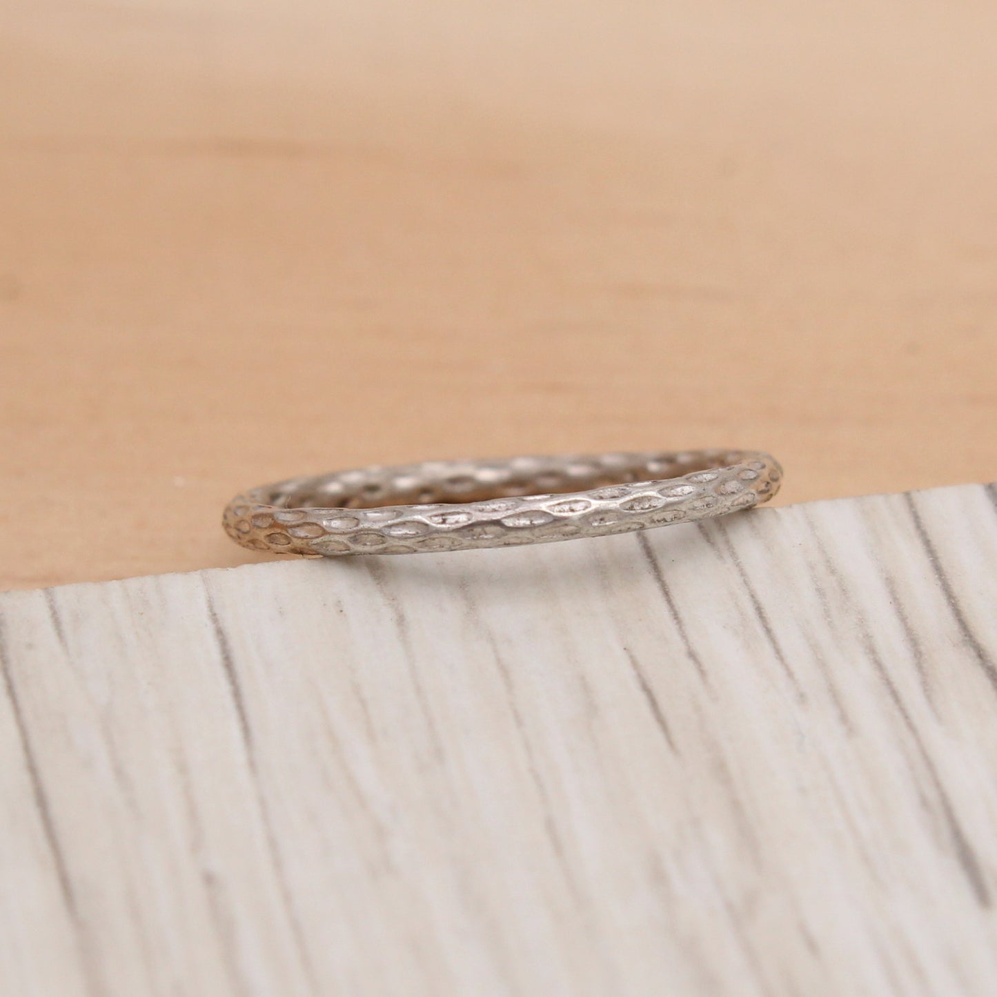 Textured Silver Band Size 6 1/2