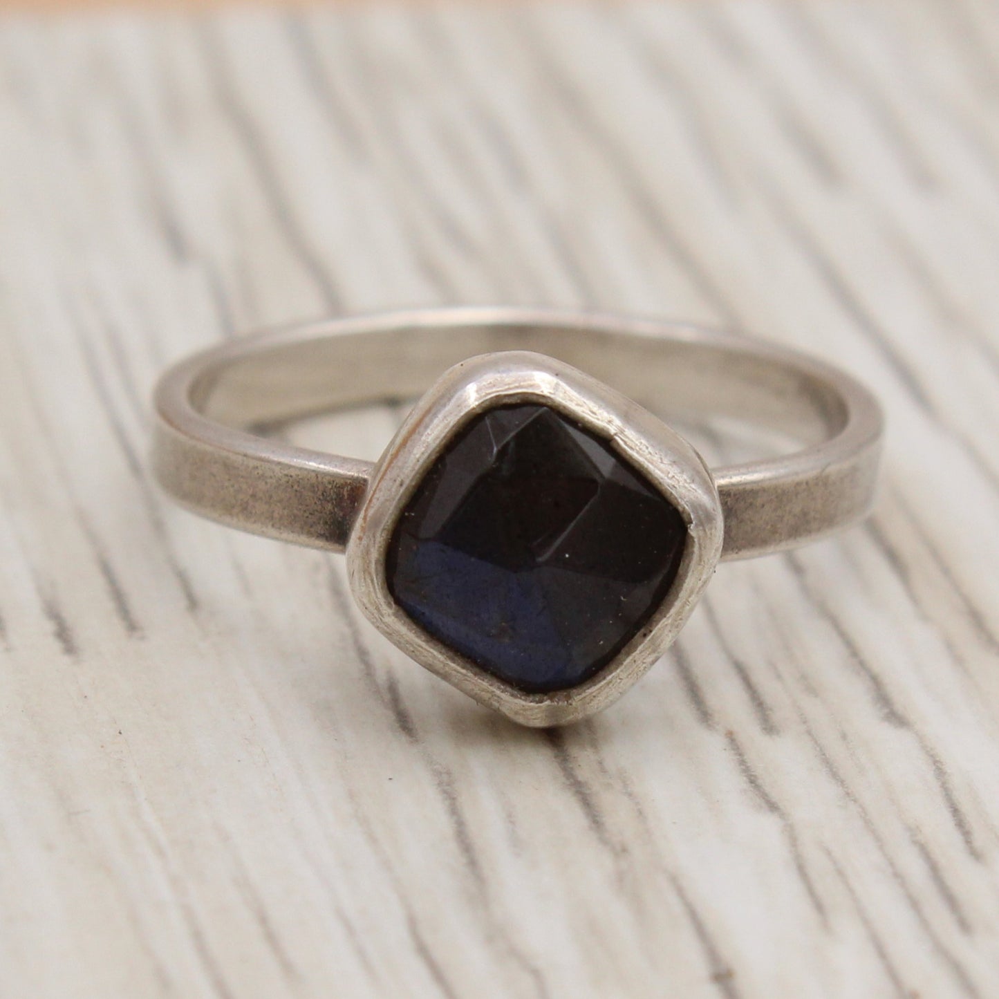 Square Labradorite Ring Size 8 1/2