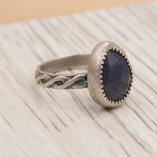 Iolite Twist Ring Size 4 1/2