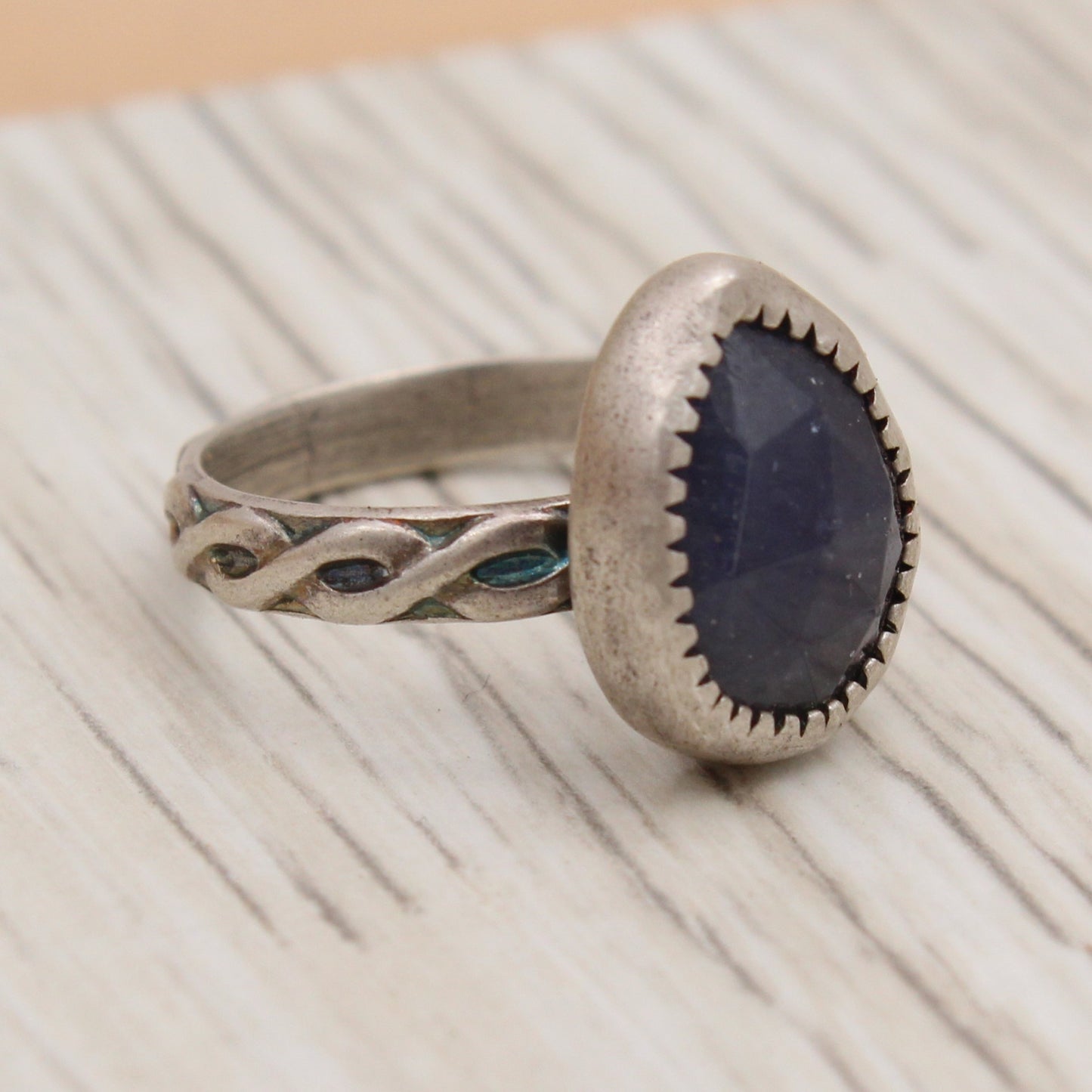 Iolite Twist Ring Size 4 1/2