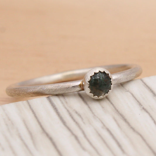 Moss Agate Ring Size 7 3/4