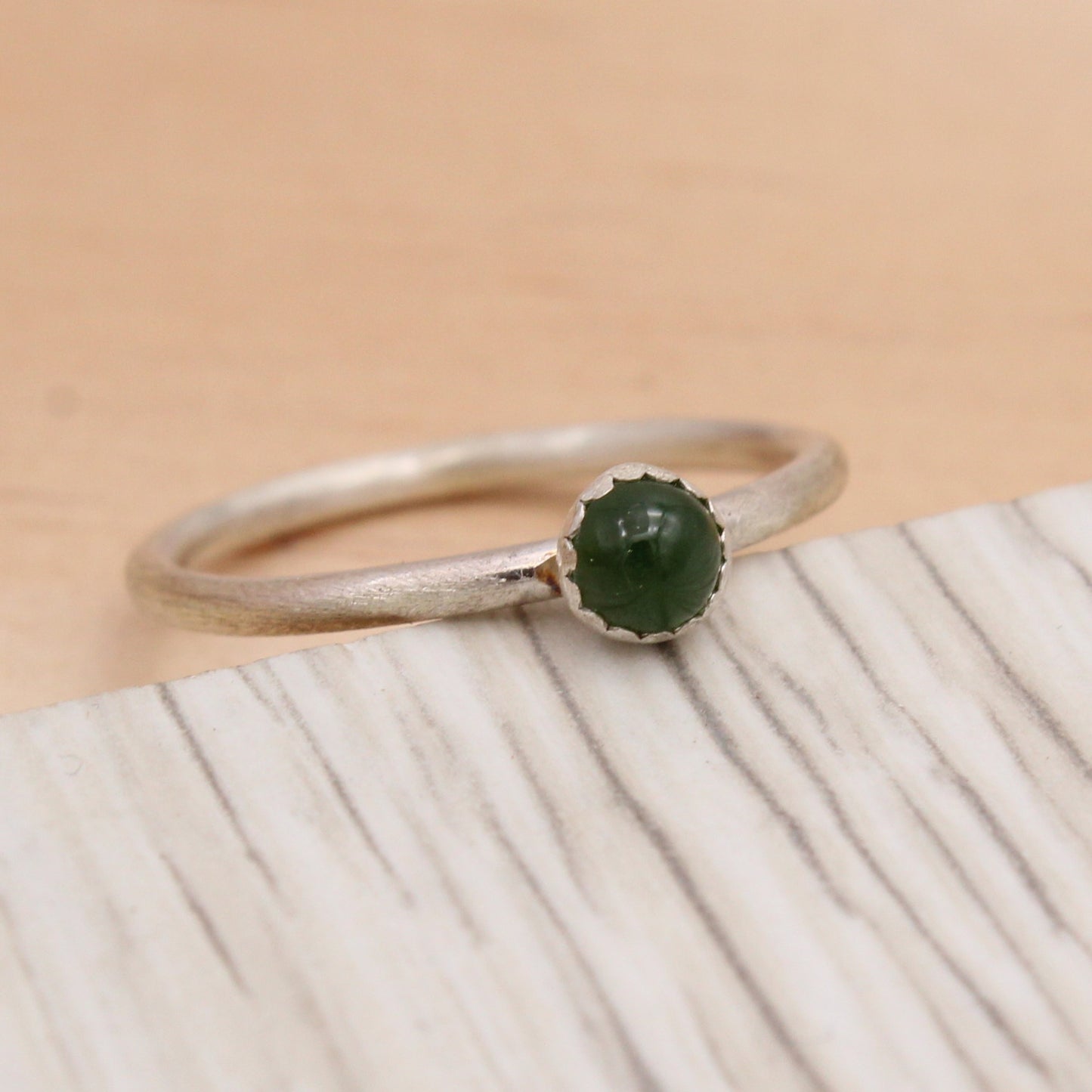 Nephrite Jade Ring Size 6 3/4