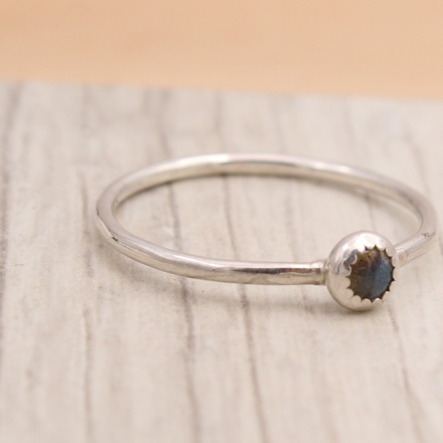 Labradorite Stack Ring Size 8