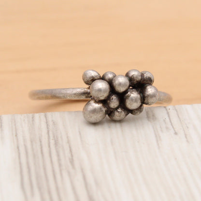 Size 9 Silver Bubble Ring #3176
