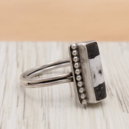 Size 9 White Buffalo Ring
