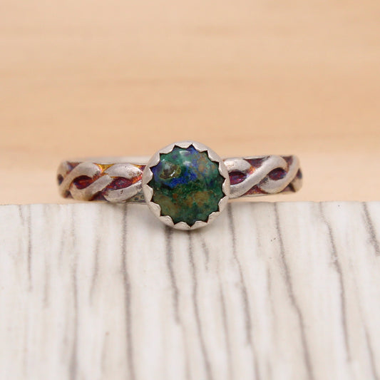 Azurite Malachite Chrysocolla Ring Size 6