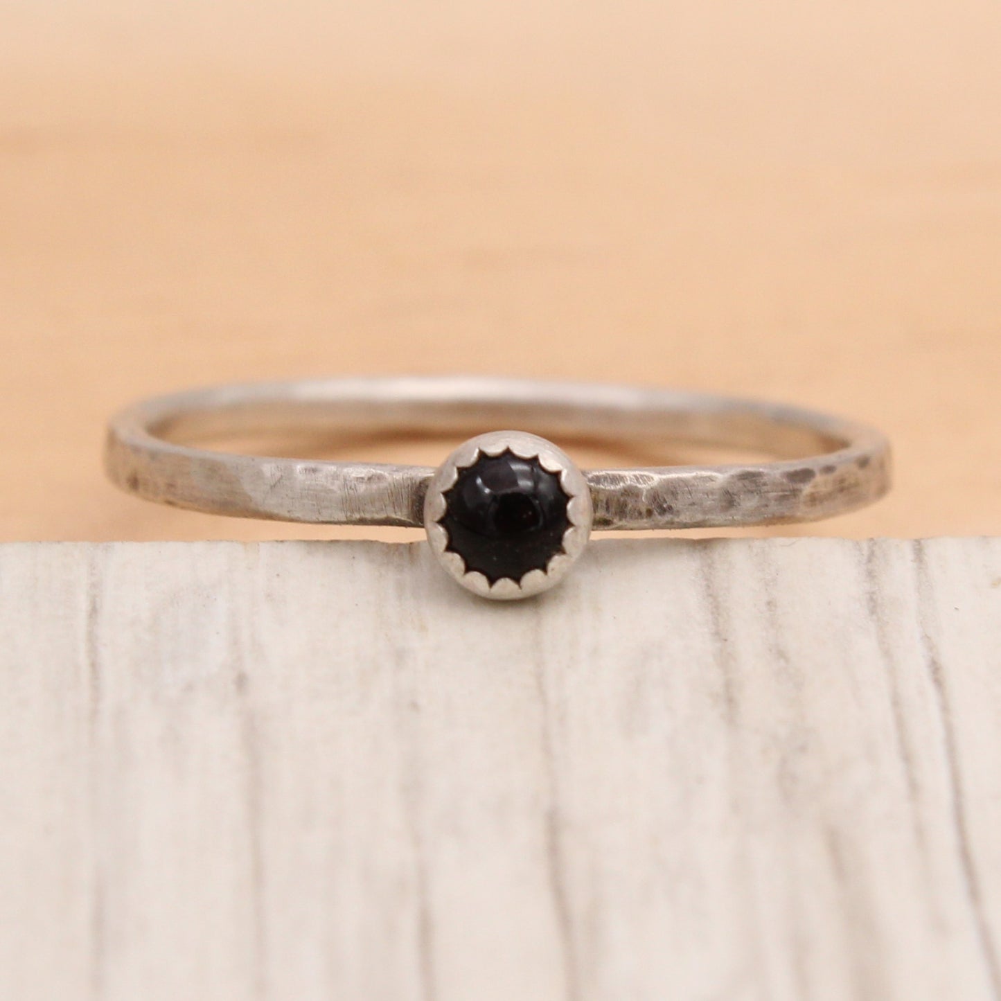 Onyx Stack Ring - Size 10 1/4, 10 1/2, or 11