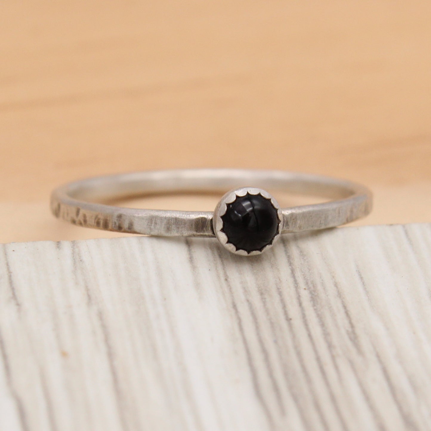 Onyx Stack Ring - Size 10 1/4, 10 1/2, or 11