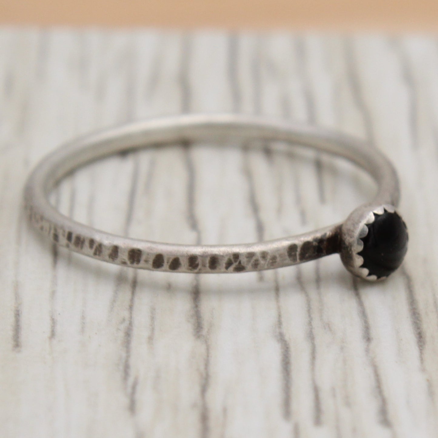 Onyx Stack Ring - Size 10 1/4, 10 1/2, or 11