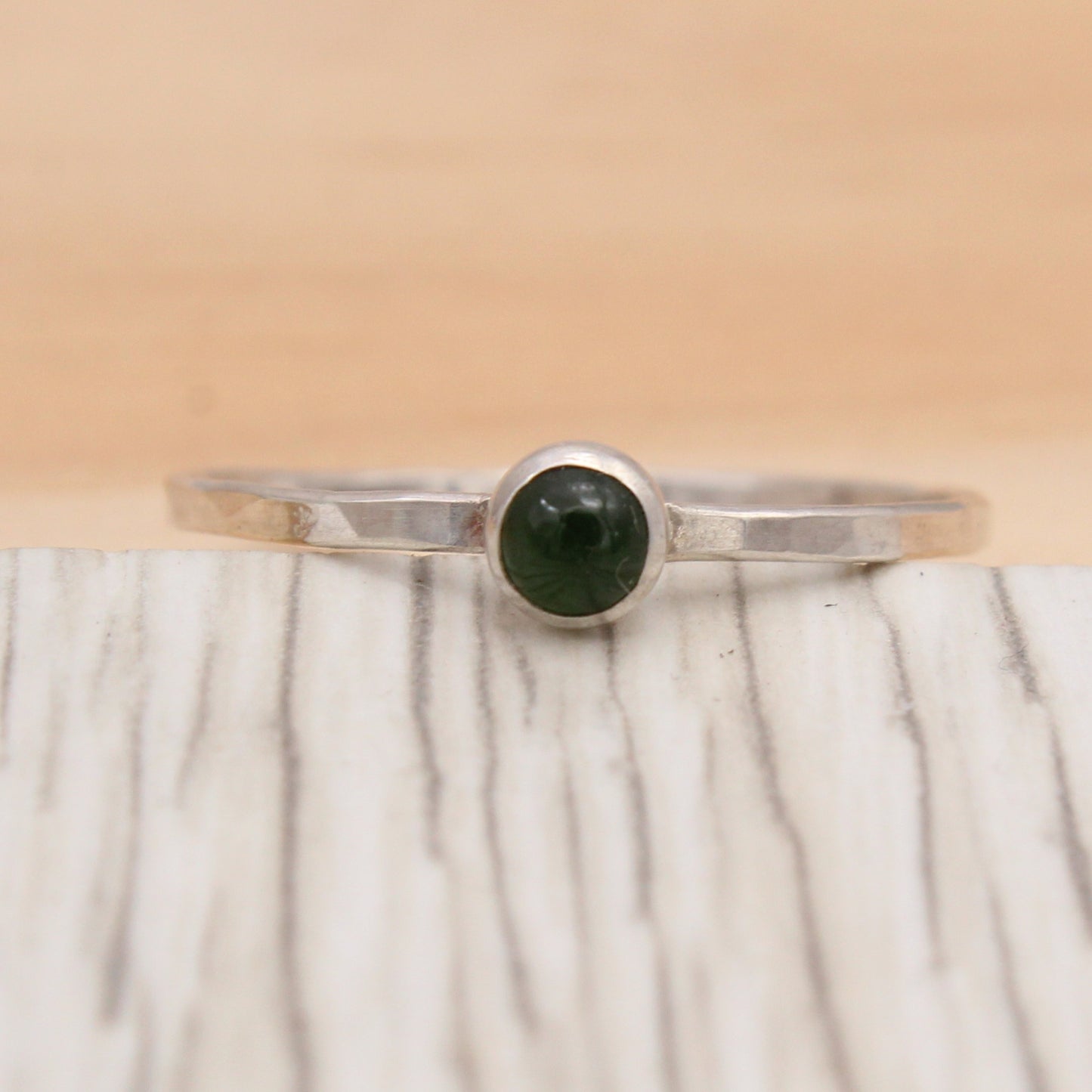 Onyx and Silver Ring Size 11