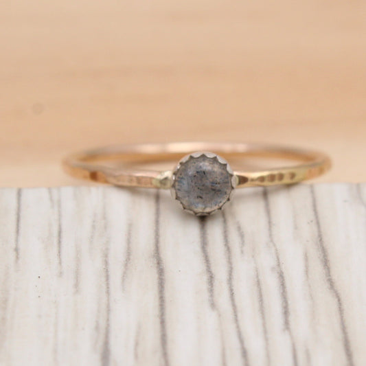 Labradorite Gold Filled Ring Size 8