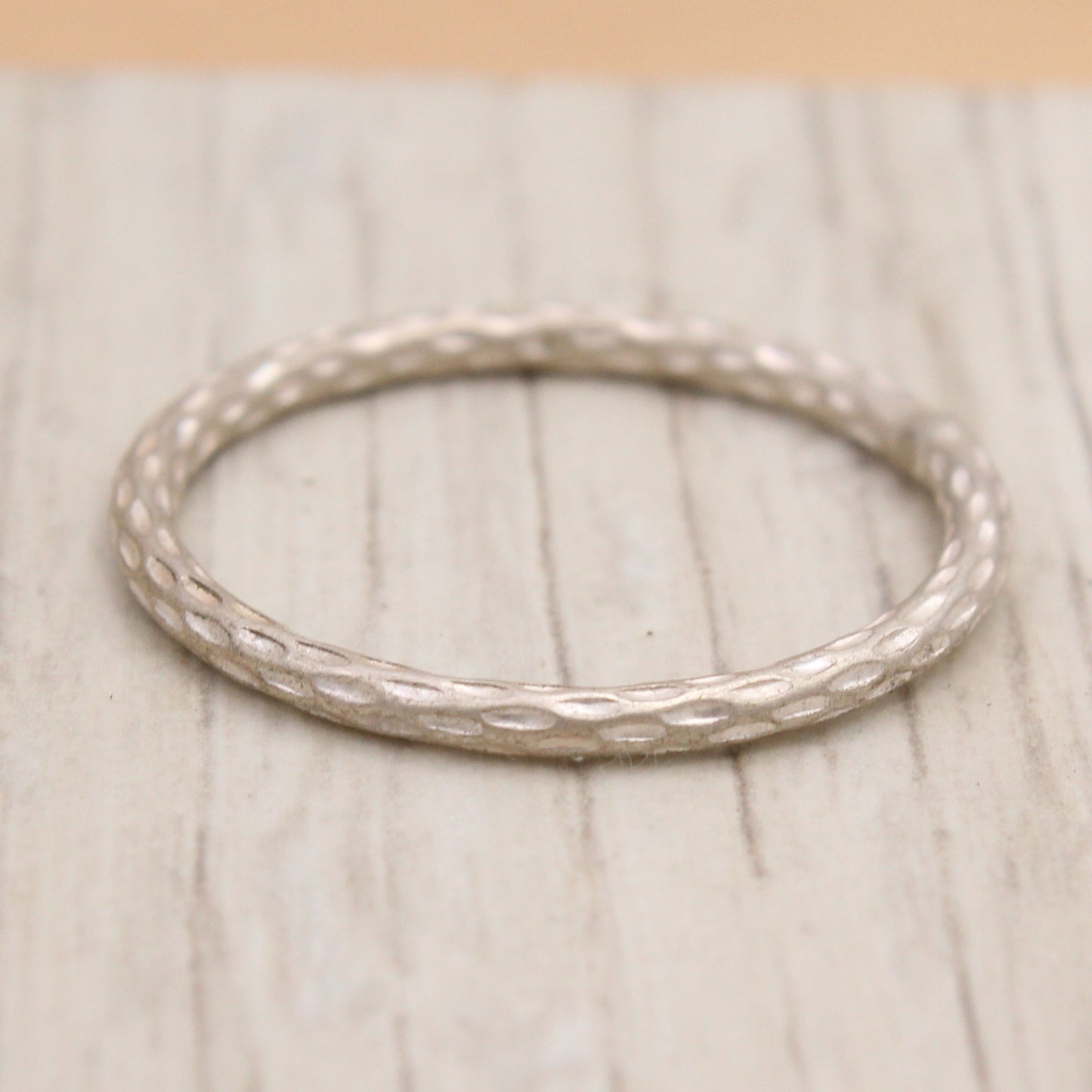 Textured Silver Band Size 8 1/4