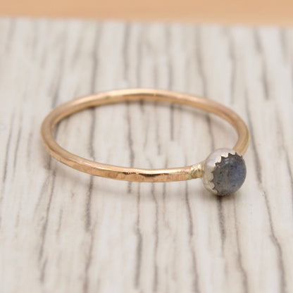 Size 8 Labradorite Gold Filled Ring