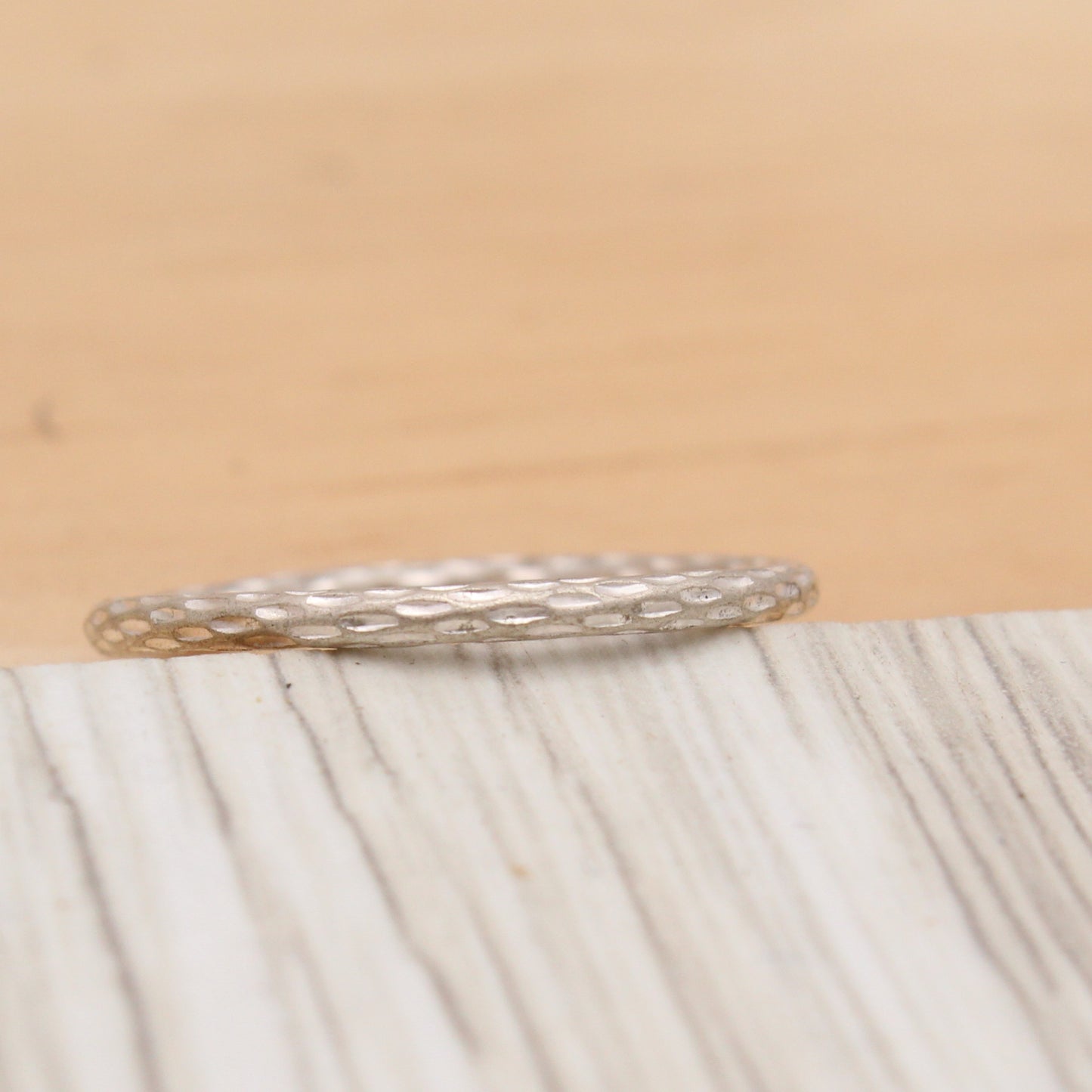 Textured Silver Band Size 8 1/4