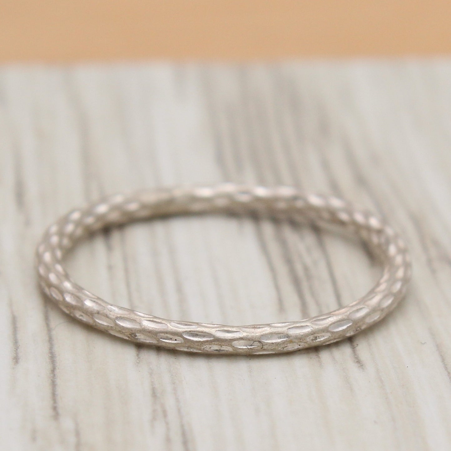 Textured Silver Band Size 8 1/4