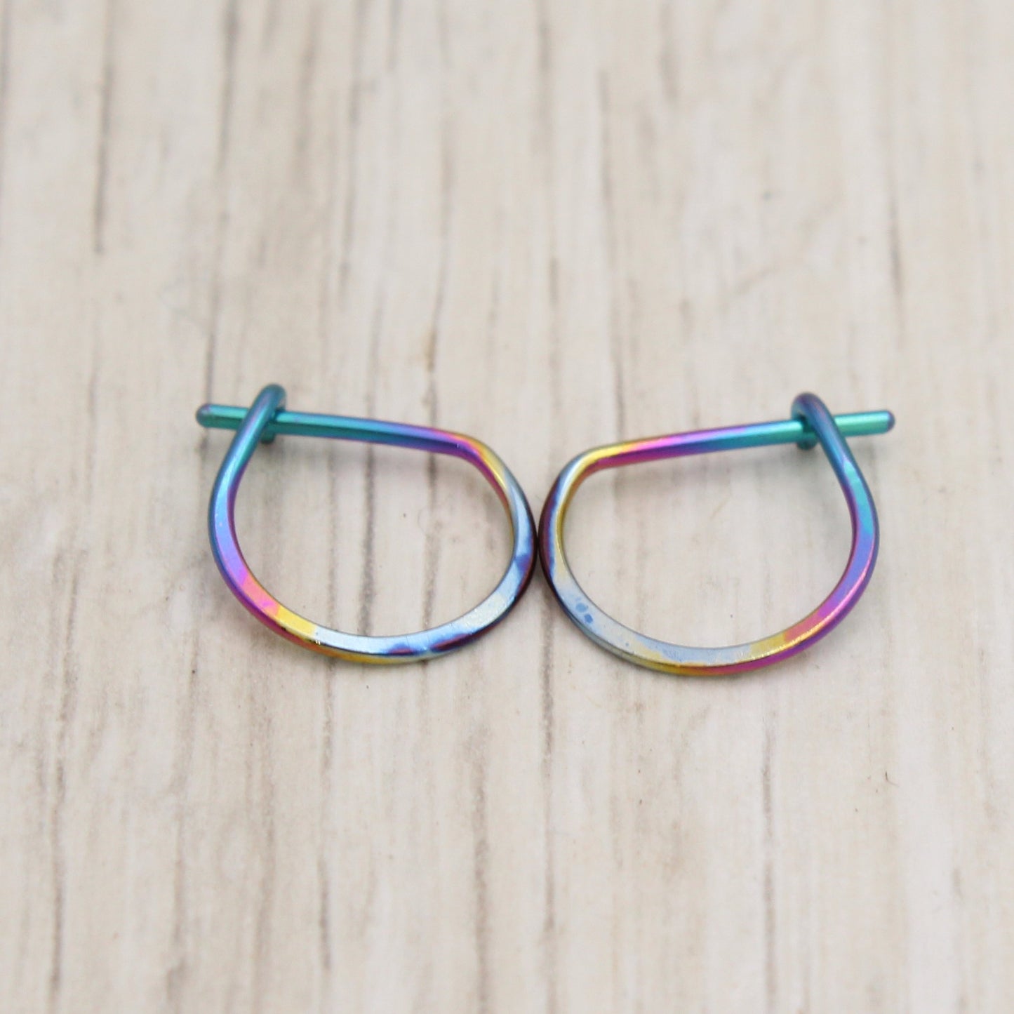 Tiny Rainbow Niobium Hoops