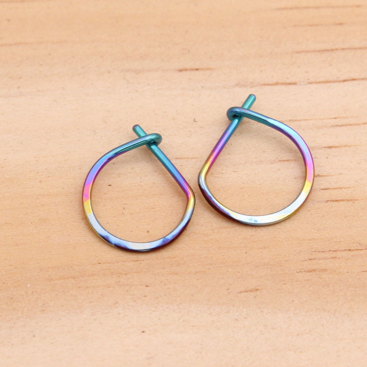 Tiny Rainbow Niobium Hoops