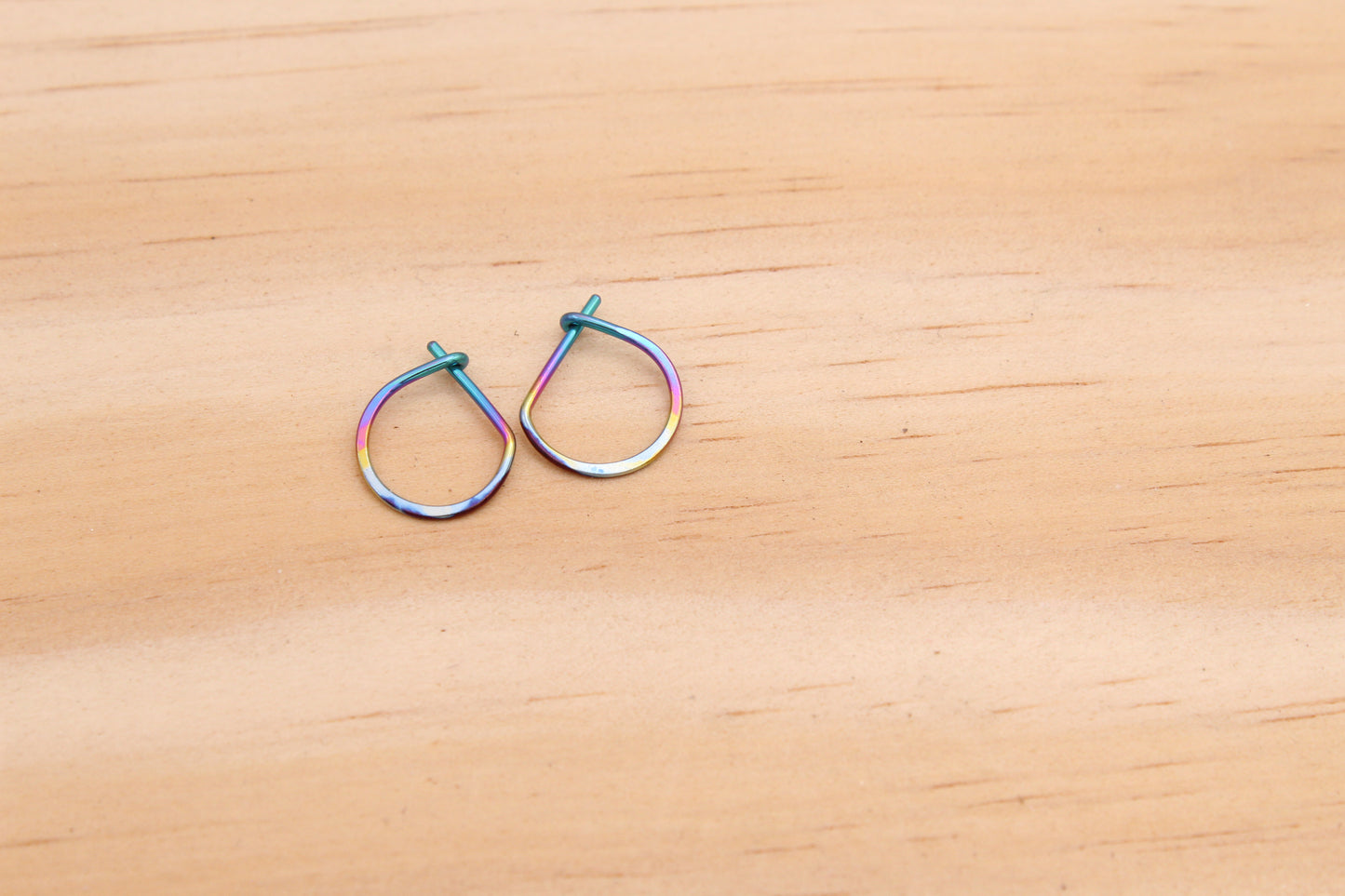 Tiny Rainbow Niobium Hoops