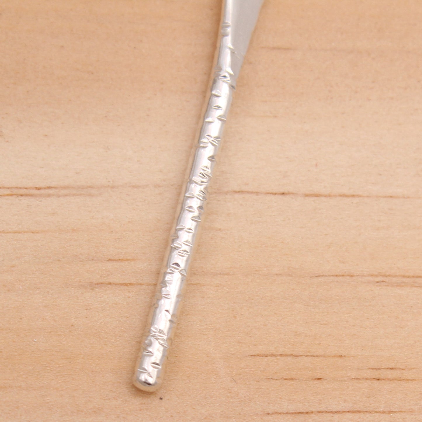 Textured Sterling Silver Bar Necklace