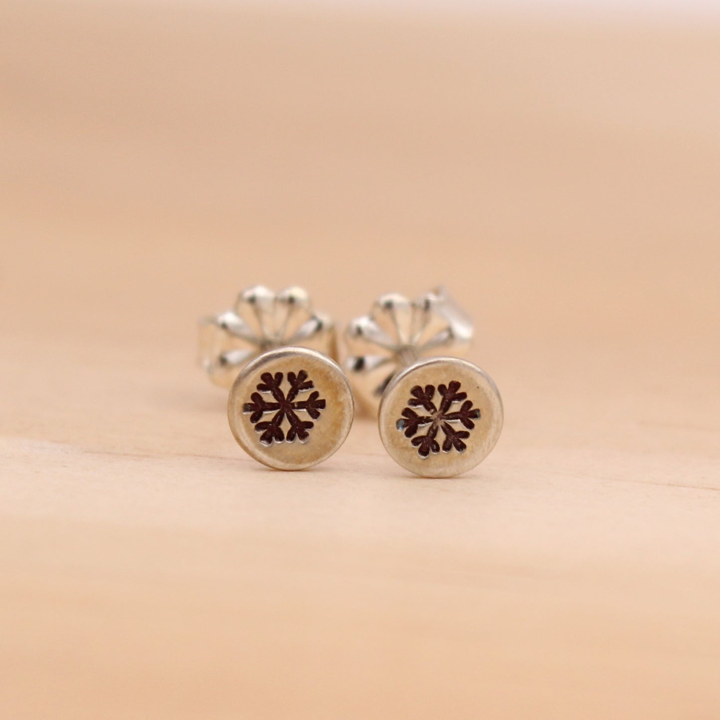 Tiny Snowflake Studs