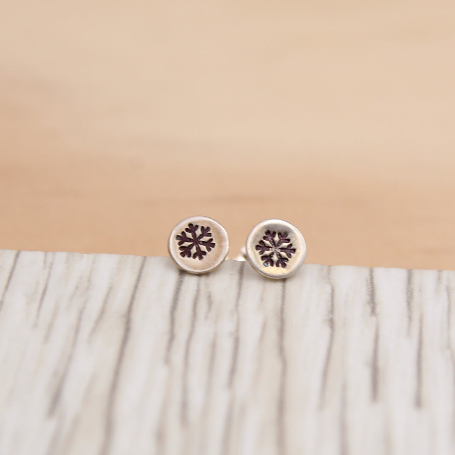 Tiny Snowflake Studs