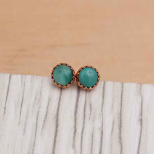 Turquoise and Copper Studs