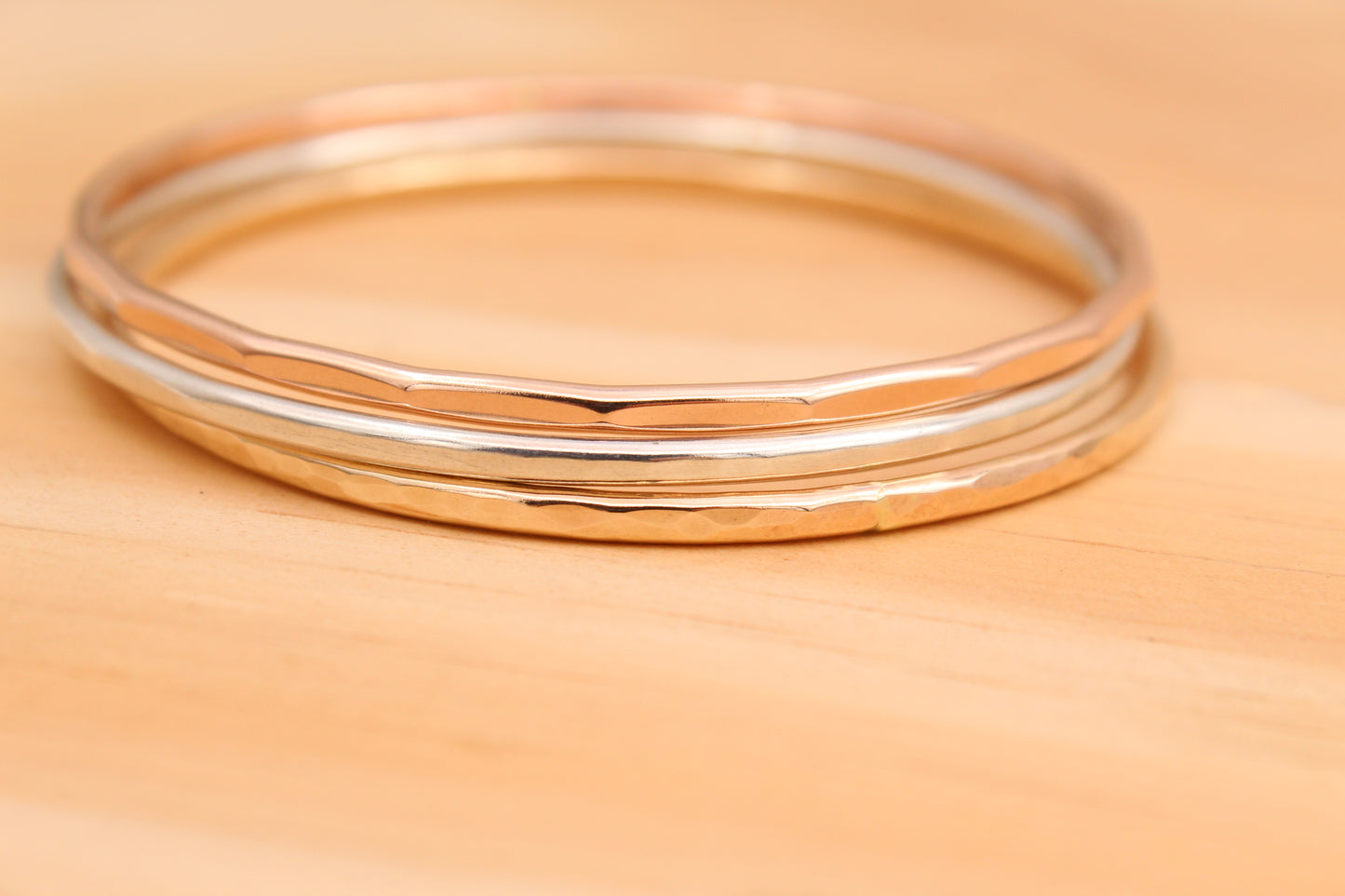 Silver or Gold Filled Bangle Bracelets