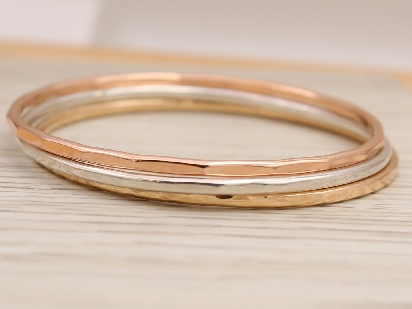 Silver or Gold Filled Bangle Bracelets