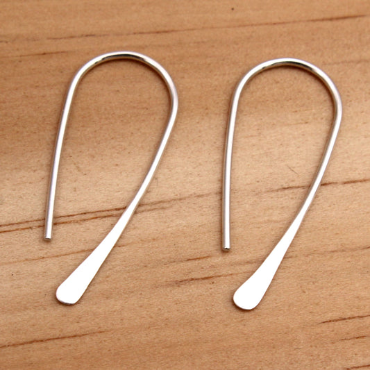 #3058 Sterling Silver Minimalist Hook Earrings