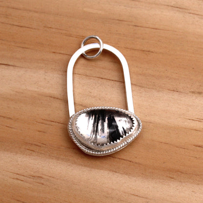 Tourmaline in Quartz Sterling Silver Pendant