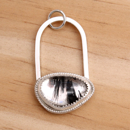 Tourmaline in Quartz Sterling Silver Pendant