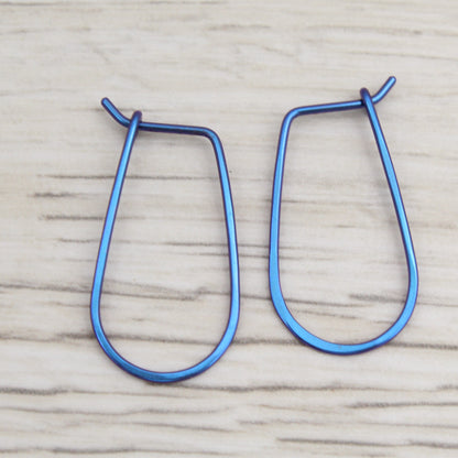 #3134 Electric Blue Niobium Hoops
