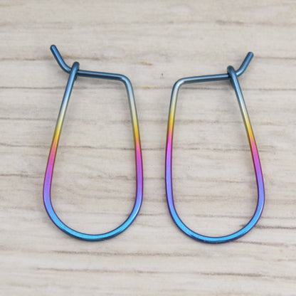 #3133 Rainbow Niobium Hoops