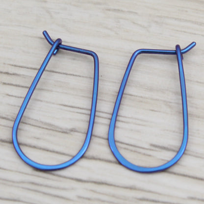 #3134 Electric Blue Niobium Hoops