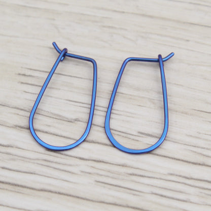 #3134 Electric Blue Niobium Hoops