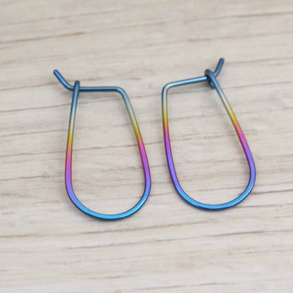 #3133 Rainbow Niobium Hoops