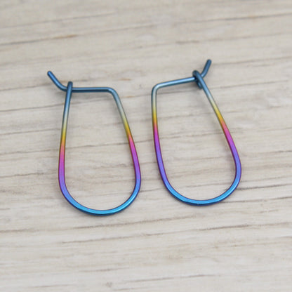 #3133 Rainbow Niobium Hoops