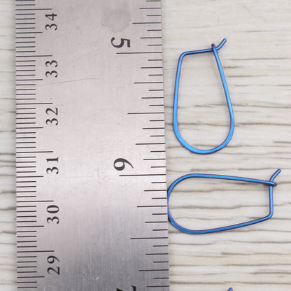 #3134 Electric Blue Niobium Hoops