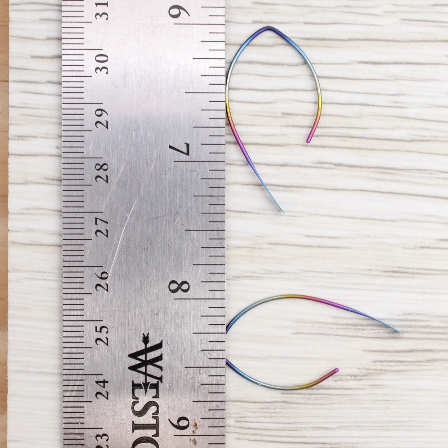 #3131 Rainbow Niobium Arc Open Hoops