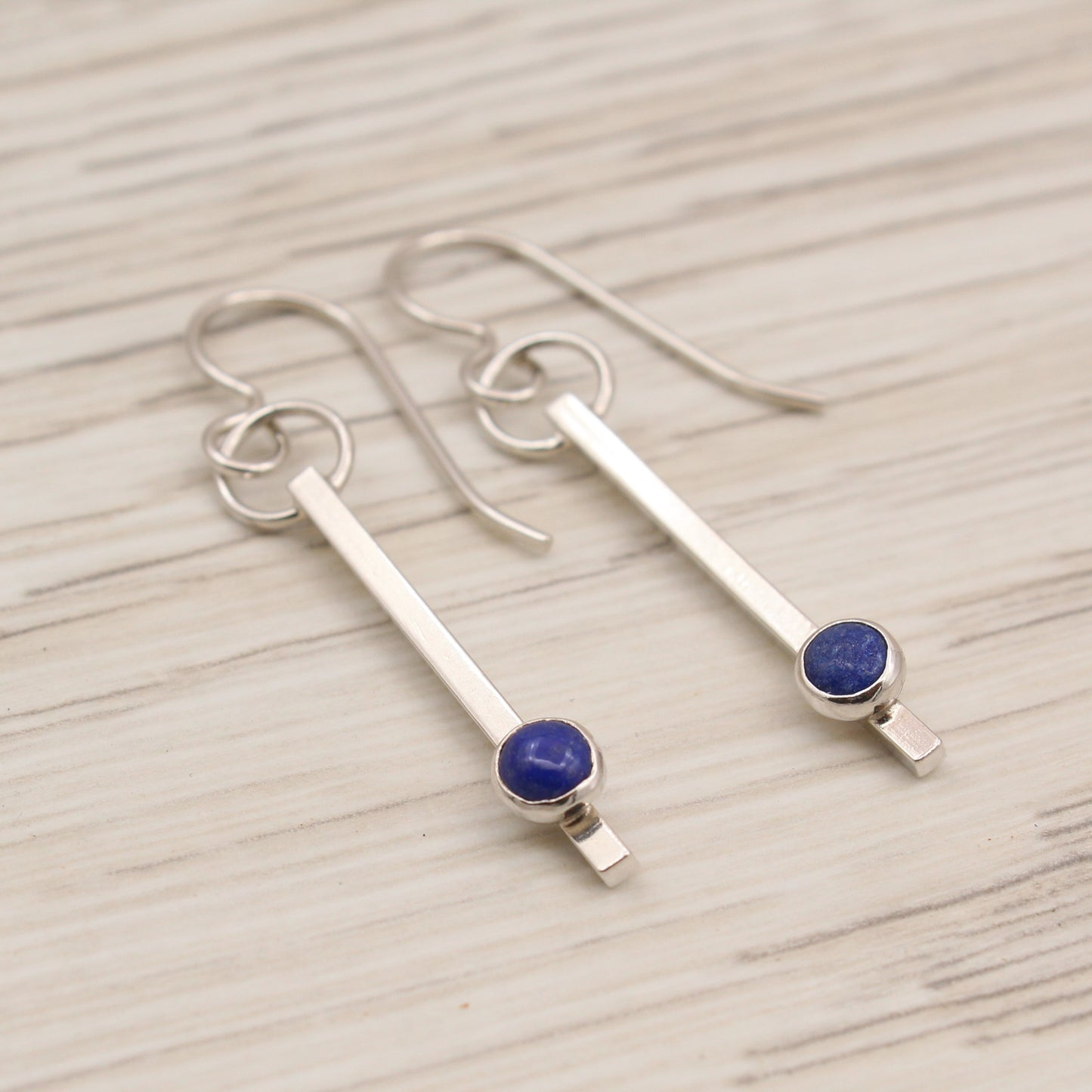 #3121 Lapis Lazuli Minimalist Dangle Earrings