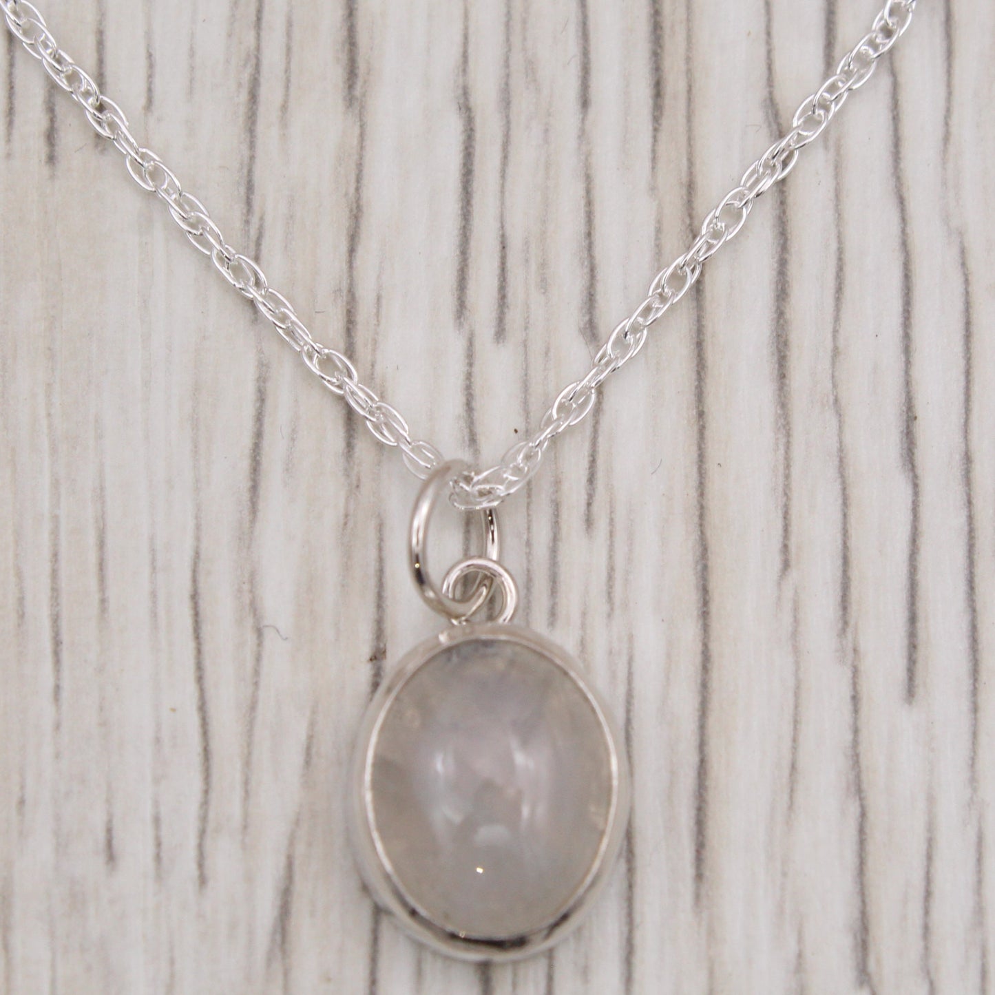 Small Rainbow Moonstone Necklace