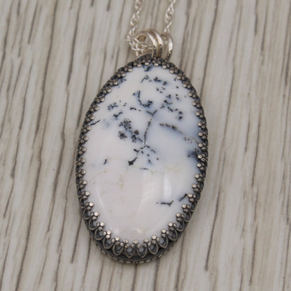 Dendritic Opal Floral Necklace