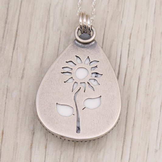 Dendritic Opal Sunflower Necklace